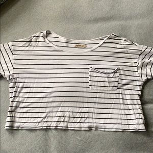 Striped cropped tee
